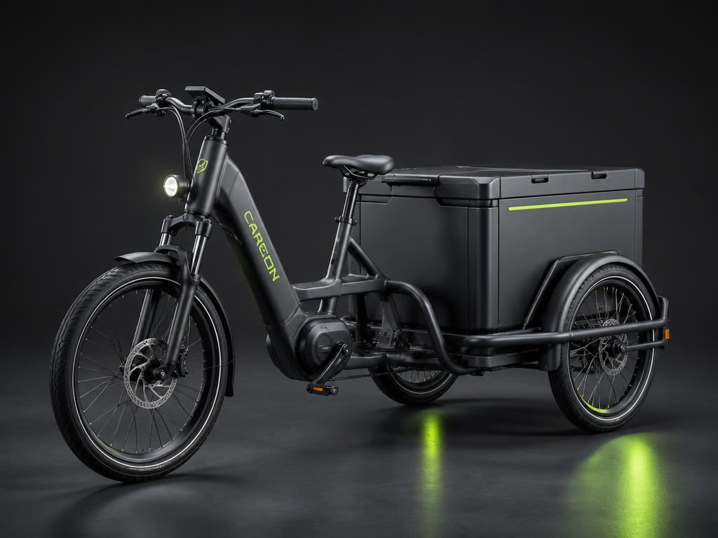 Triciclo elétrico de carga em estúdio
